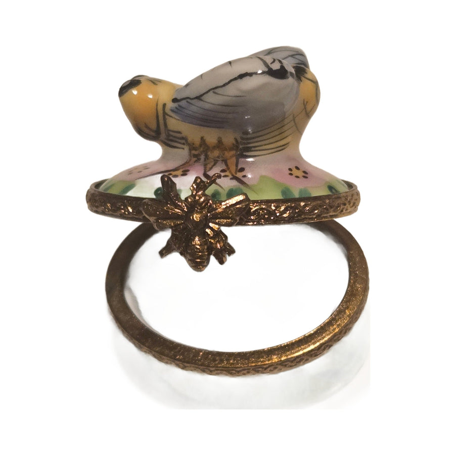 Mini Bee Limoges box, hand-painted porcelain made in France