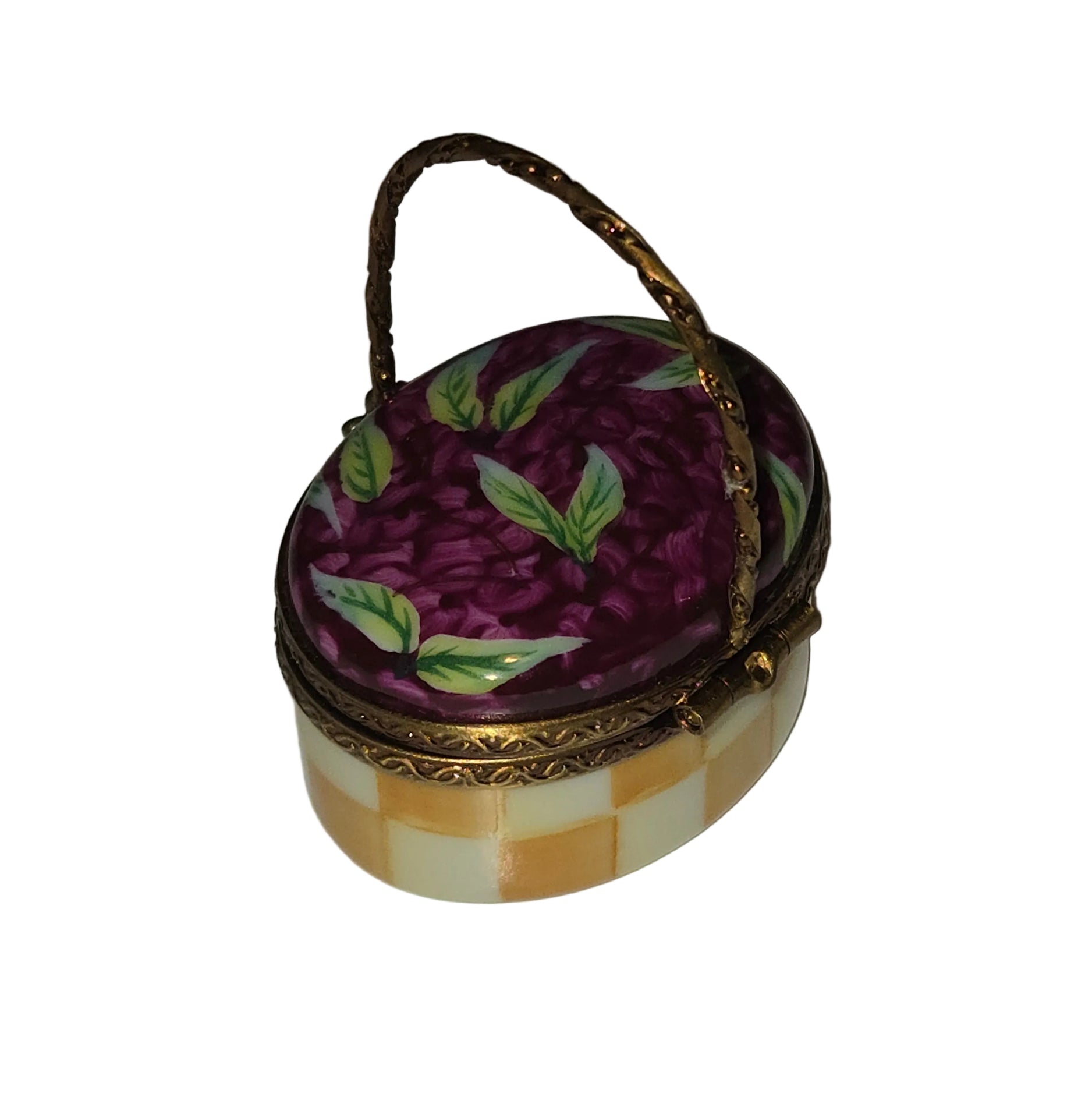 Cherries in Small Basket Authentic Limoges Box
