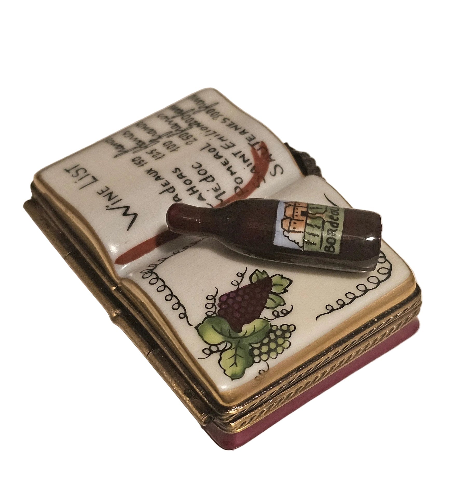 Wine List Book Limoges Box Authentic Limoges Box