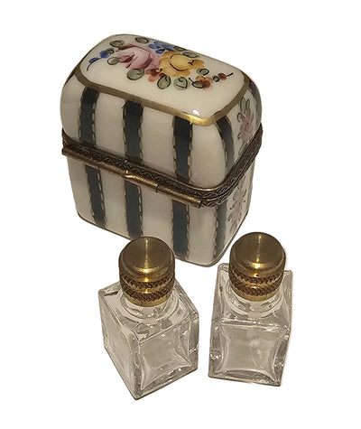 Green Striped w Flowers Double Perfume