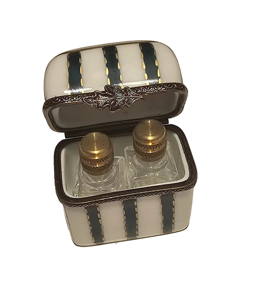 Green Striped w Flowers Double Perfume