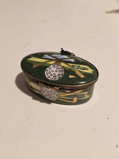 Oval Green Golf for Enthusiasts | Limoges Box