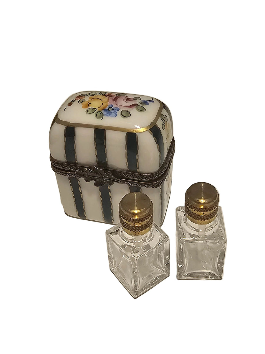 Green Striped w Flowers Double Perfume