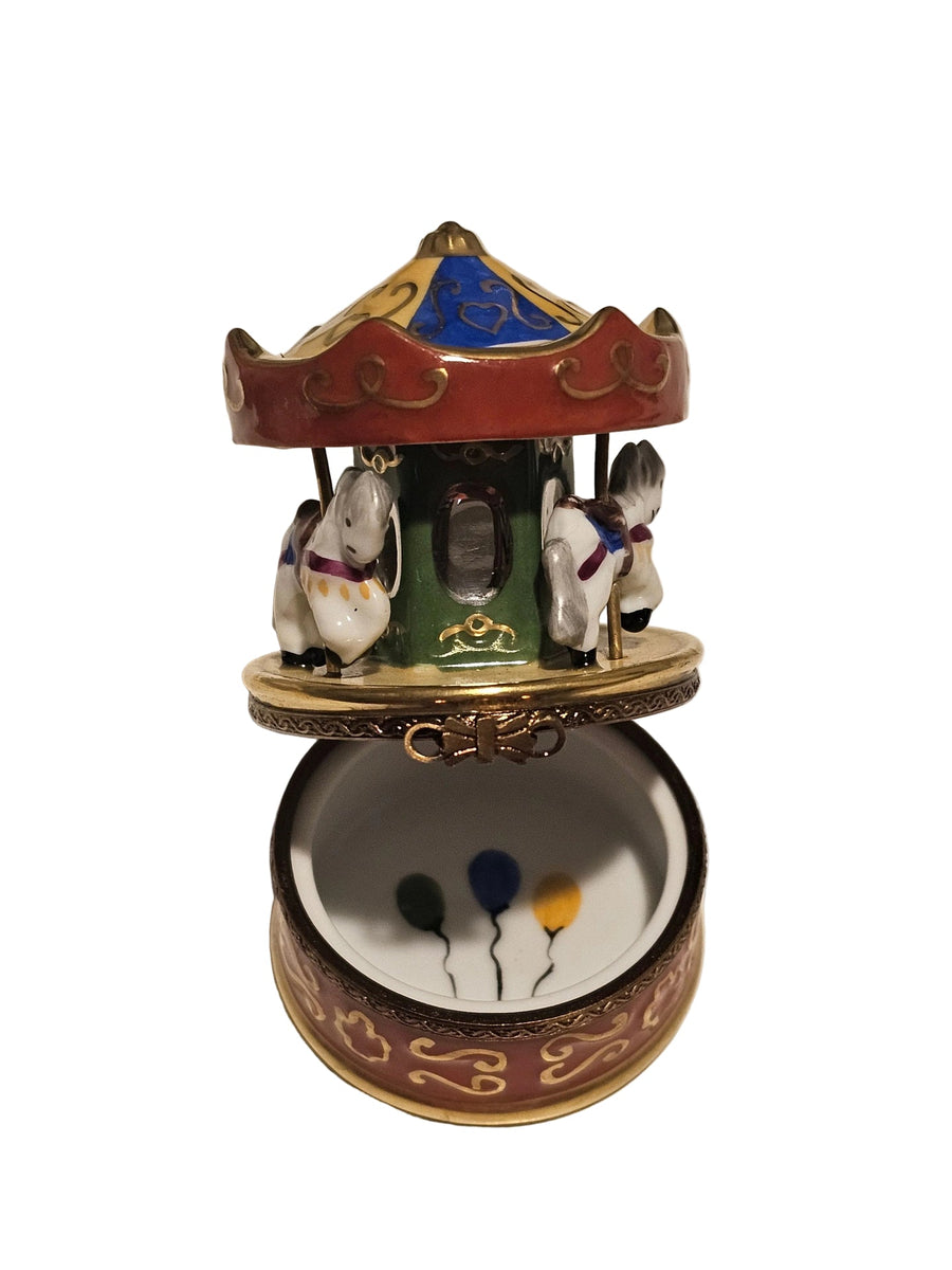 Red Carousel Limoges Box
