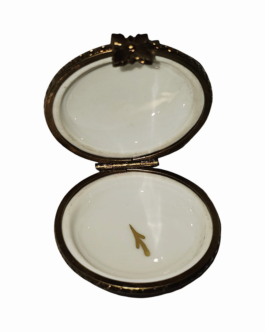 Maroon Gold Floral Round