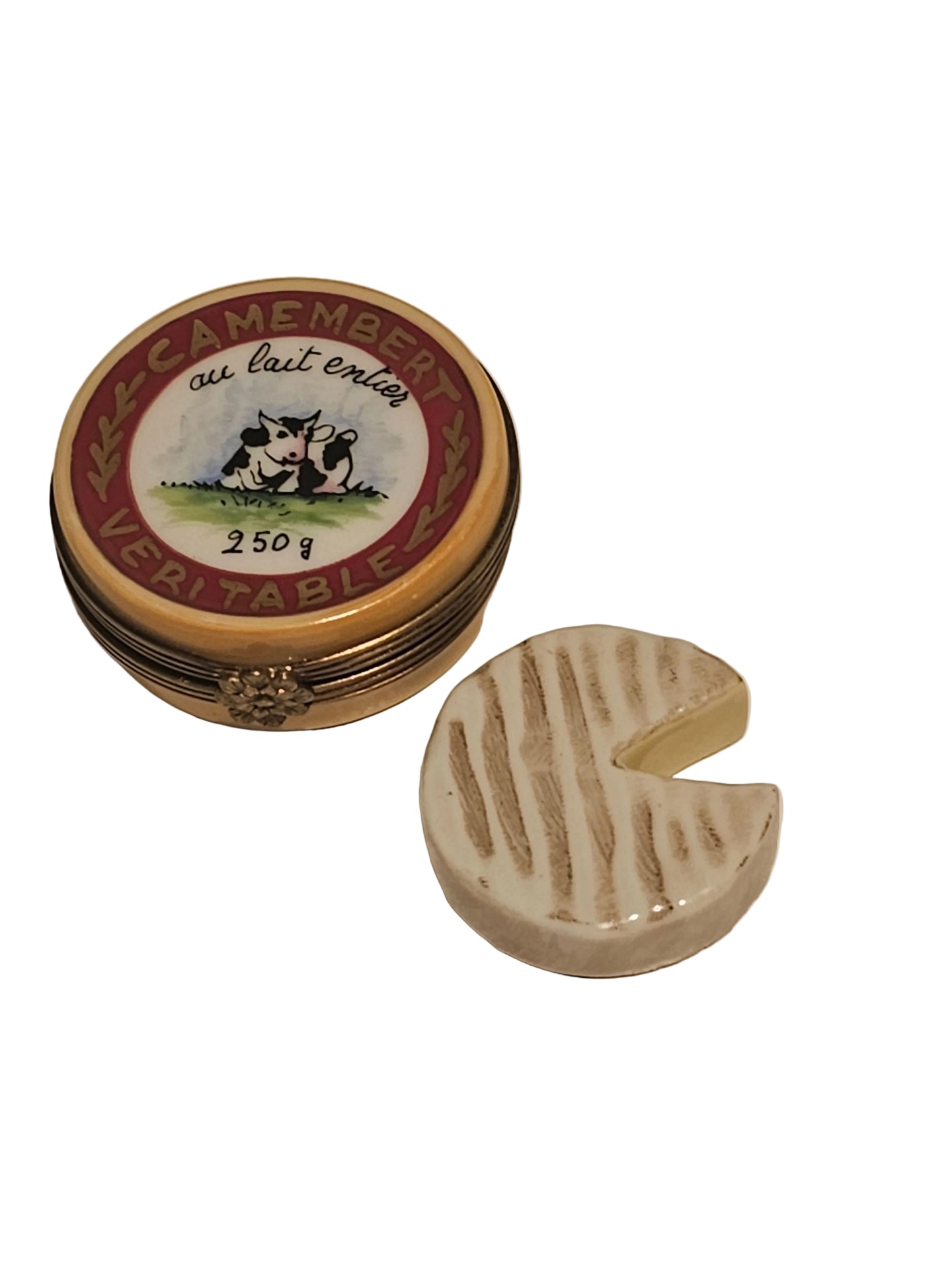 Red Cambert Cheese Porcelain Limoges Box PV