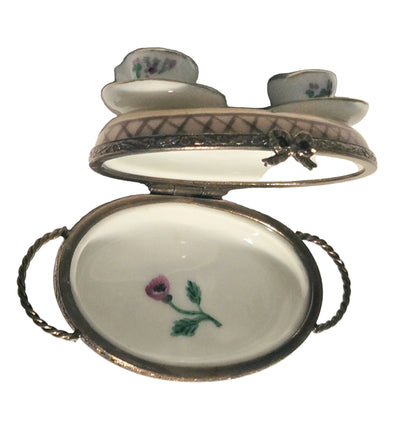Tea Time for Two w Cups Limoges Box Authentic Limoges Box
