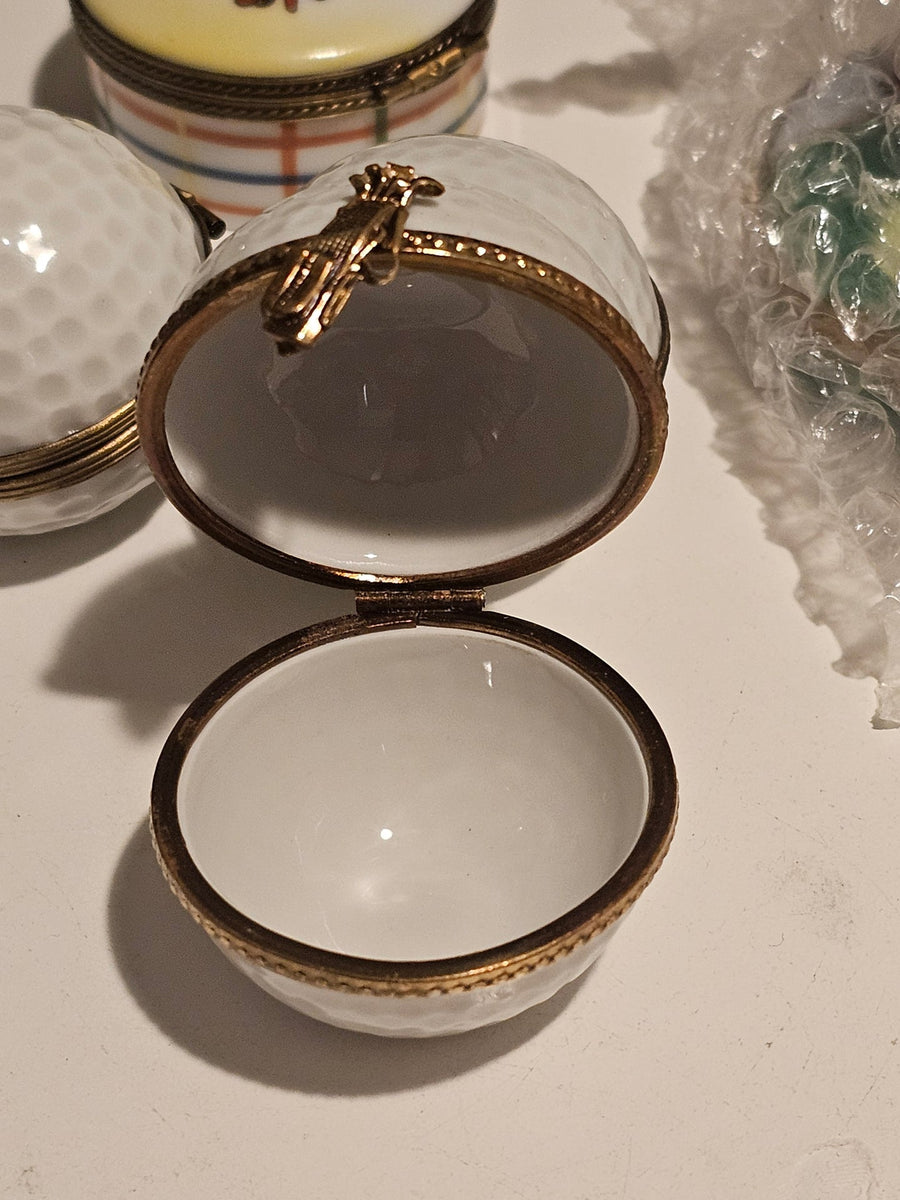 White Golf Ball with Hole Flag Inside