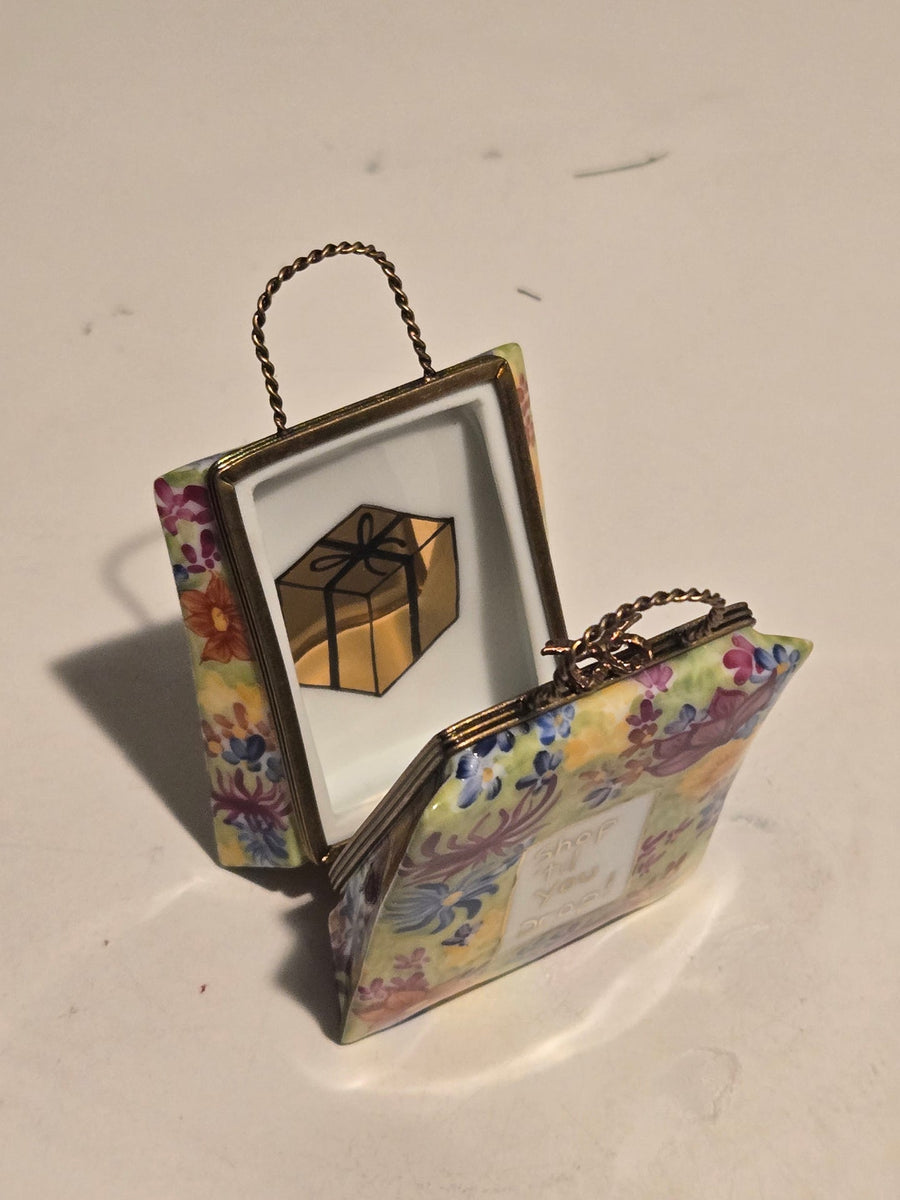 Shop Till You Drop Bag Floral Limoges Box