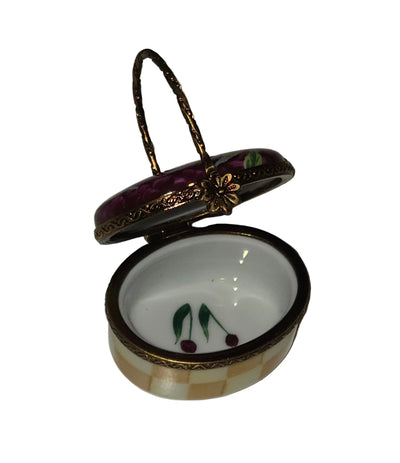 Cherries in Small Basket Authentic Limoges Box