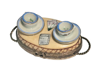 Tea Time for Two w Cups Limoges Box Authentic Limoges Box