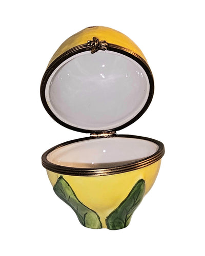 Large Lemon w Ladybug Authentic Limoges Box