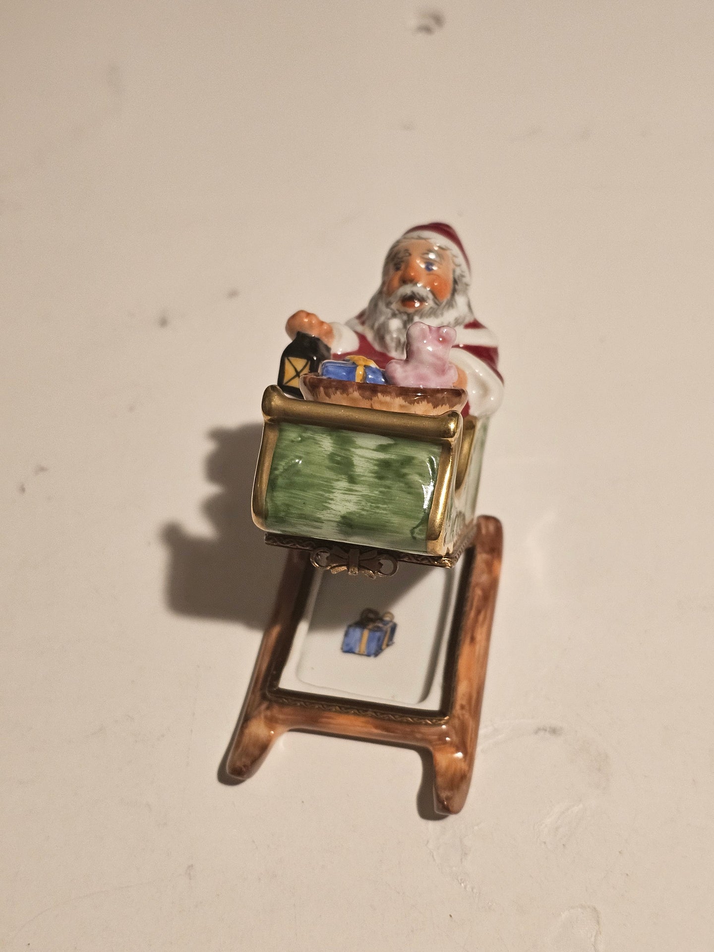 Santa in Sleigh Rochard Rare Authentic Limoges Box