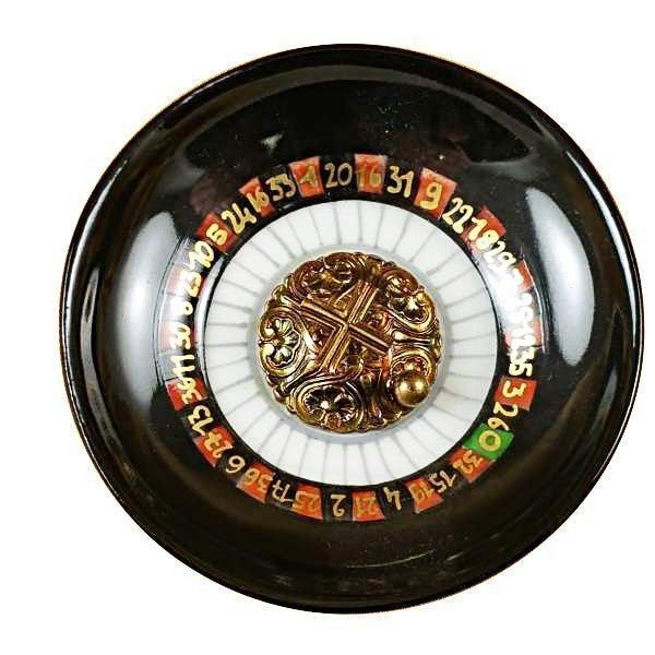 Roulette Wheel Porcelain Limoges games French Trinket Box