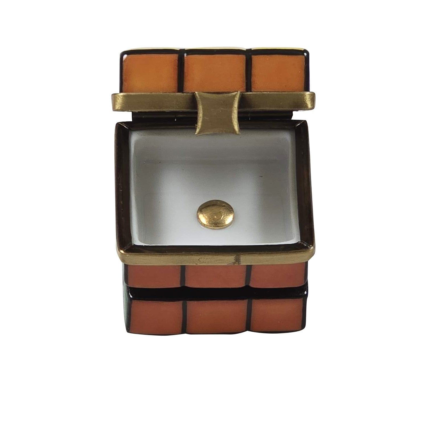 Rubik's Cube Porcelain Limoges Games Play Kids French Trinket Box