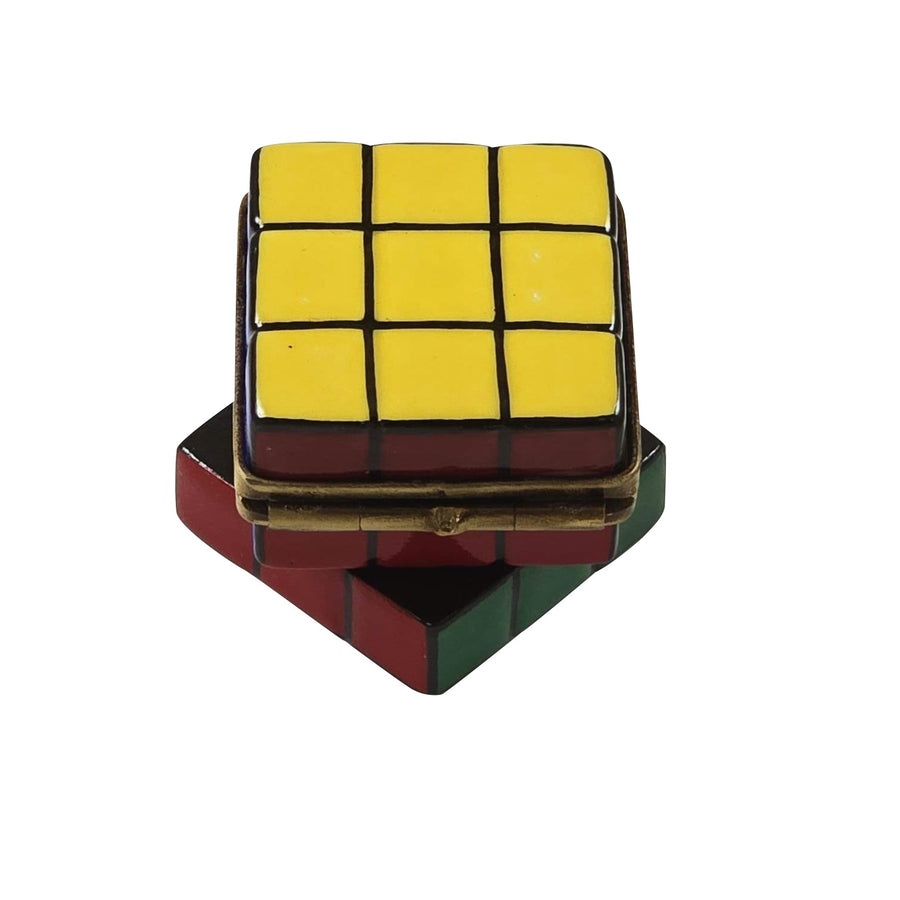 Rubik's Cube Porcelain Limoges Games Play Kids French Trinket Box