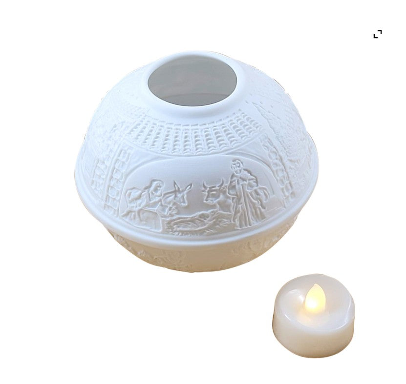 CRECHE (NATIVITY) VOTIVE LIGHT - LITHOSPHERE