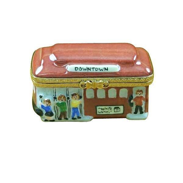 San Francisco Trolley Porcelain Limoges vehicle united states French Trinket Box