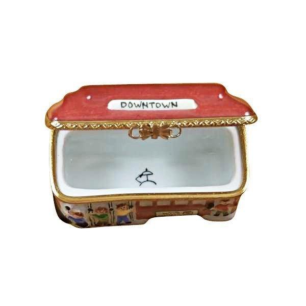 San Francisco Trolley Porcelain Limoges vehicle united states French Trinket Box