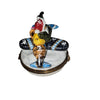 Santa's Airborne Adventure Box Porcelain Limoges santa claus French Trinket Box