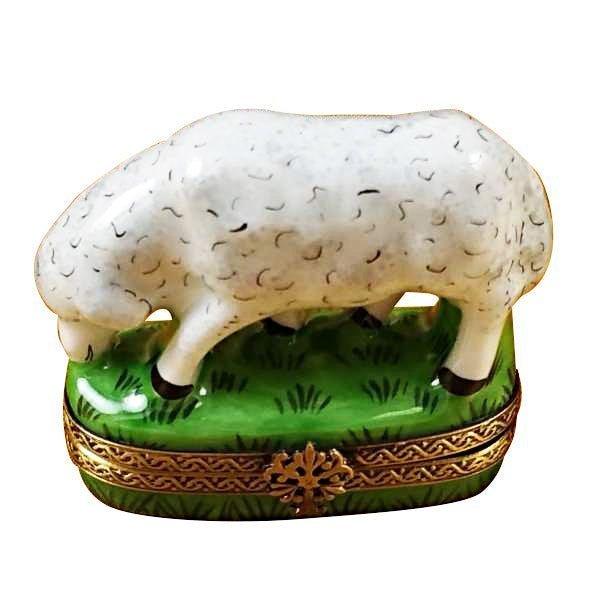 Sheep Porcelain Limoges farm nativity French Trinket Box