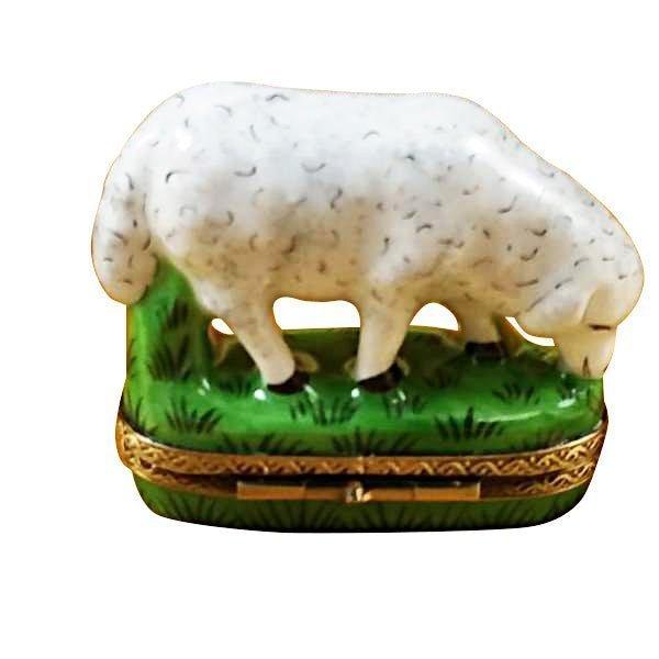 Sheep Porcelain Limoges farm nativity French Trinket Box