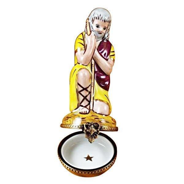 Shepherd Porcelain Limoges nativity French Trinket Box