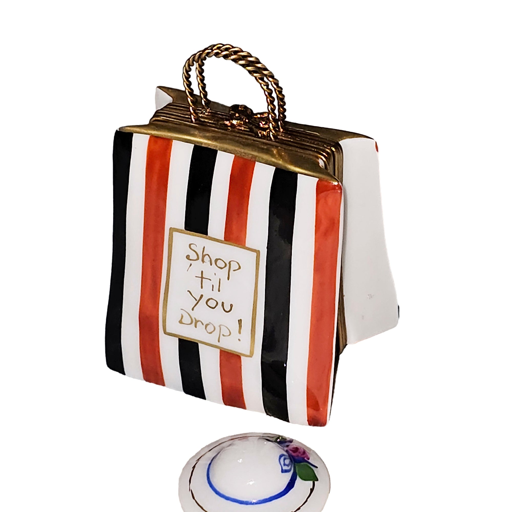 Shopping Delight Limoges Box Porcelain Limoges purse bag French Trinket Box