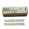 Ski with Skis Porcelain Limoges sports French Trinket Box