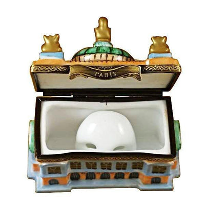 Small Paris Opera House Porcelain Limoges fine art travel French Trinket Box