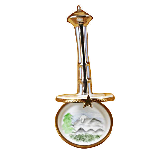 Space Needle Porcelain Limoges United States Travel Monument French Trinket Box