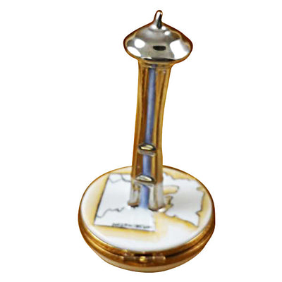 Space Needle Porcelain Limoges United States Travel Monument French Trinket Box