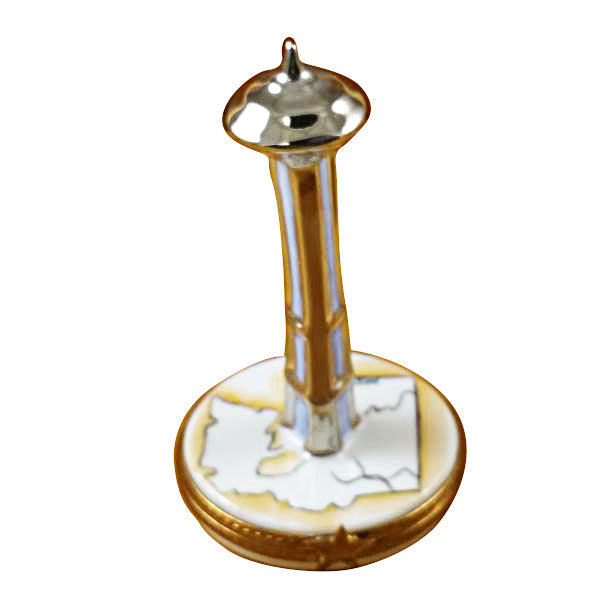 Space Needle Porcelain Limoges United States Travel Monument French Trinket Box