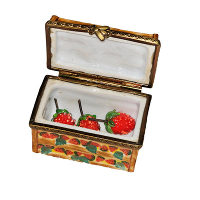 Strawberry Delight Limoges Box Porcelain Limoges fruit French Trinket Box