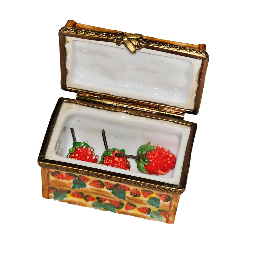 Strawberry Delight Limoges Box Porcelain Limoges fruit French Trinket Box