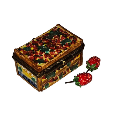 Strawberry Delight Limoges Box Porcelain Limoges fruit French Trinket Box