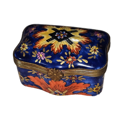 Sunburst Scalloped Limoges Box Porcelain Limoges traditional French Trinket Box
