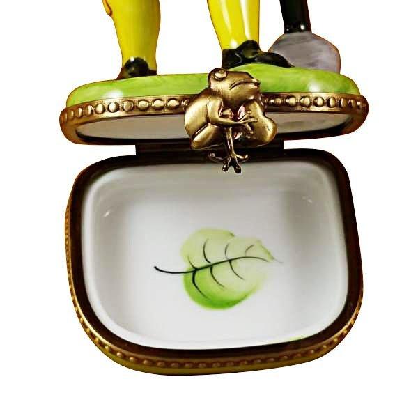 Tall Frog Prince Porcelain Limoges baby book little prince frog animal france French Trinket Box