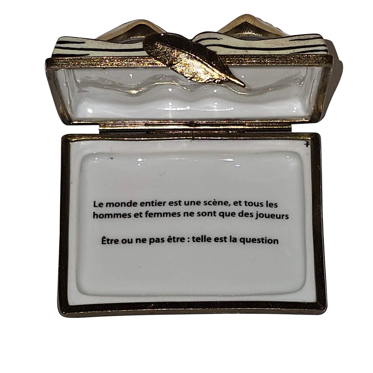 Theater Comedy Tragedy Book Porcelain Limoges Book Fine Arts French Trinket Box