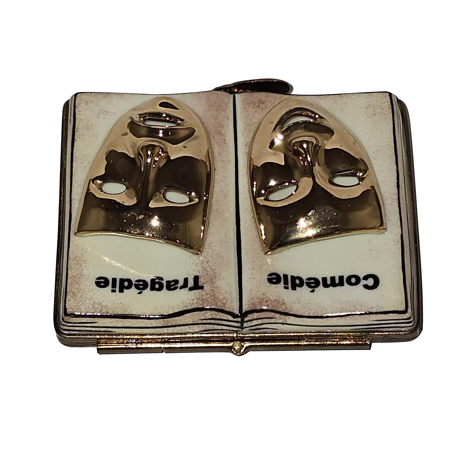 Theater Comedy Tragedy Book Porcelain Limoges Book Fine Arts French Trinket Box