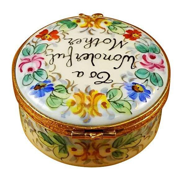 To A Wonderful Mother - Studio Collection Porcelain Limoges special occasions mother xmas theme French Trinket Box