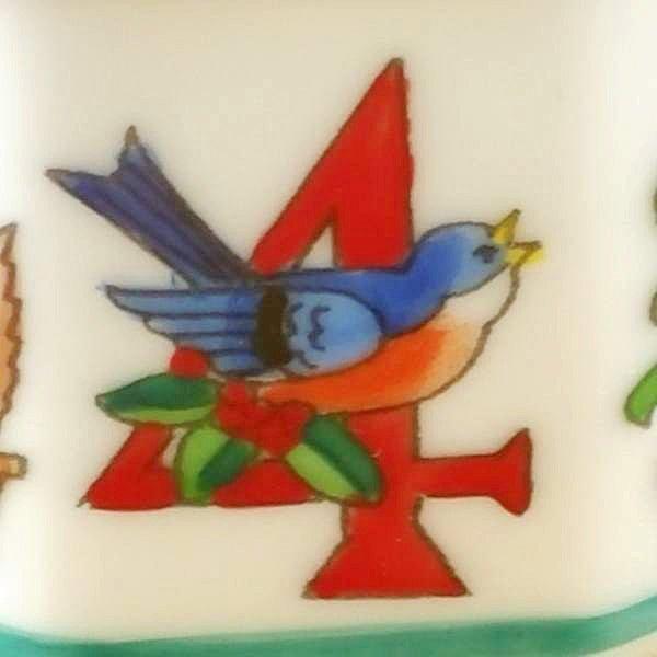 Twelve Days of Christmas with Removable Wreath Porcelain Limoges xmas theme French Trinket Box