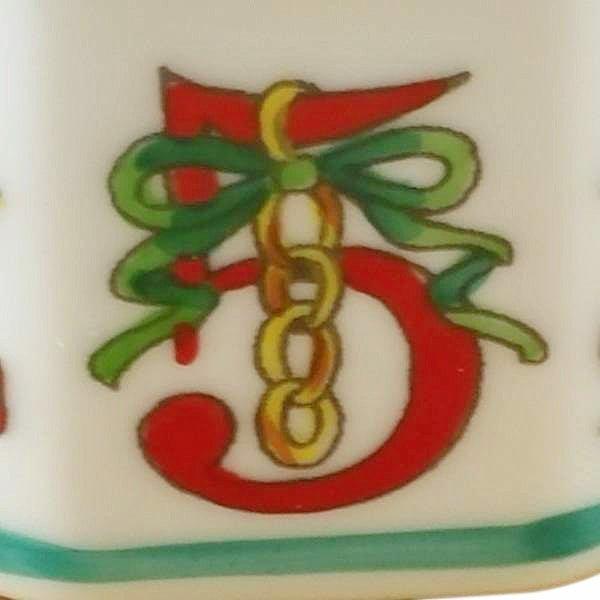 Twelve Days of Christmas with Removable Wreath Porcelain Limoges xmas theme French Trinket Box