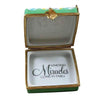Twin Boys on Bed Porcelain Limoges baby figurines maternity French Trinket Box