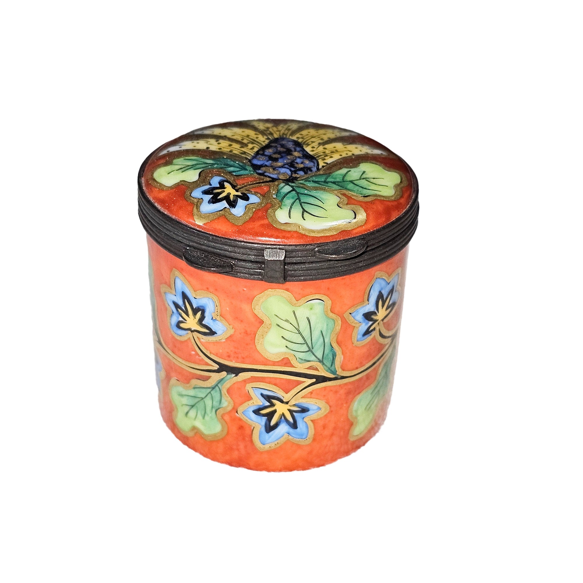 Vibrant Floral Limoges Box Porcelain Limoges traditional French Trinket Box