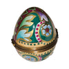 Vibrant Limoges Decorative Egg Porcelain Limoges egg French Trinket Box