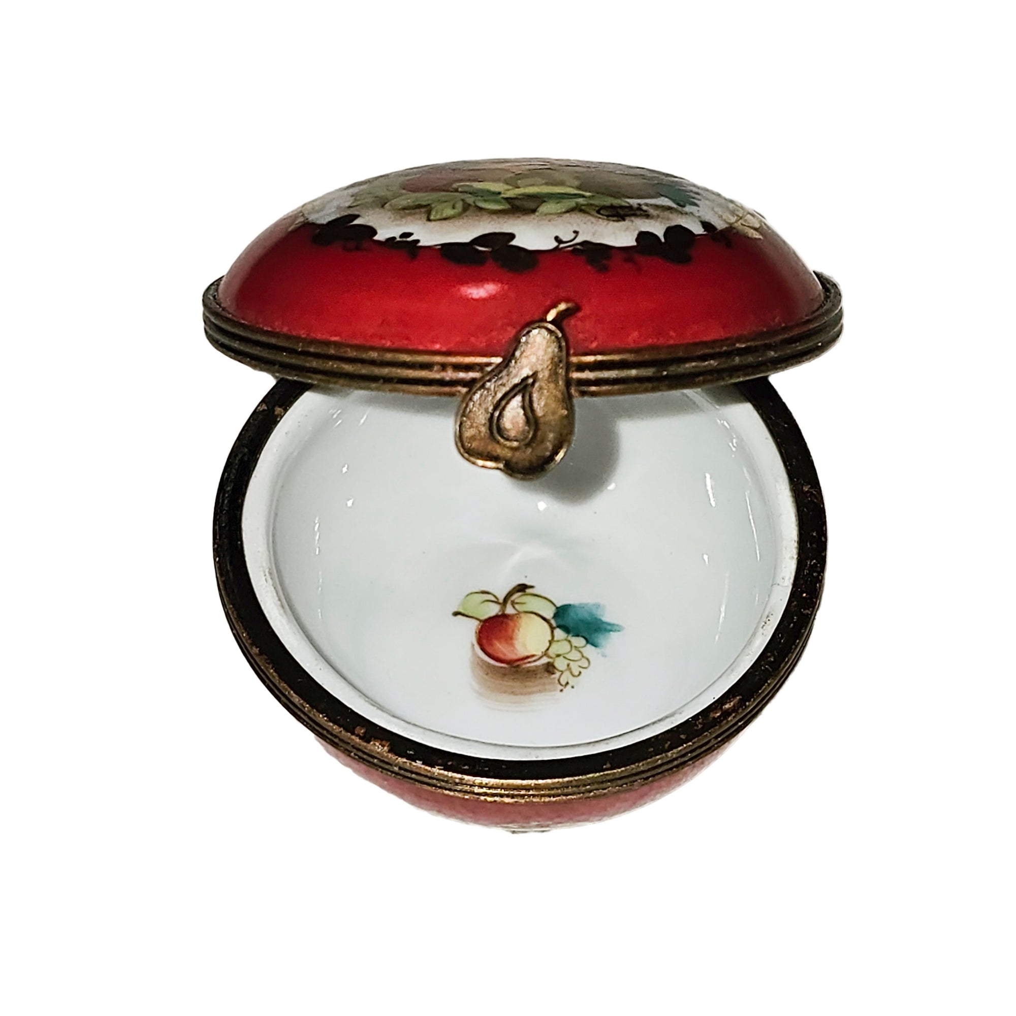 Vibrant Red Fruit Limoges Box Porcelain Limoges traditional French Trinket Box