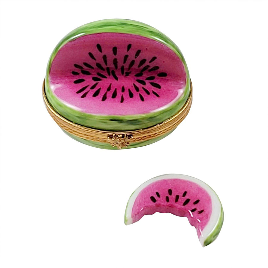 Watermelon with Removable Slice Porcelain Limoges fruit vegetable French Trinket Box