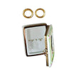 Wedding Book w 2 Removable Gold Rings Porcelain Limoges Wedding Anniversary Limoges Box Bridal French Trinket Box