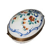 White Egg with Floral Elegance Porcelain Limoges egg French Trinket Box